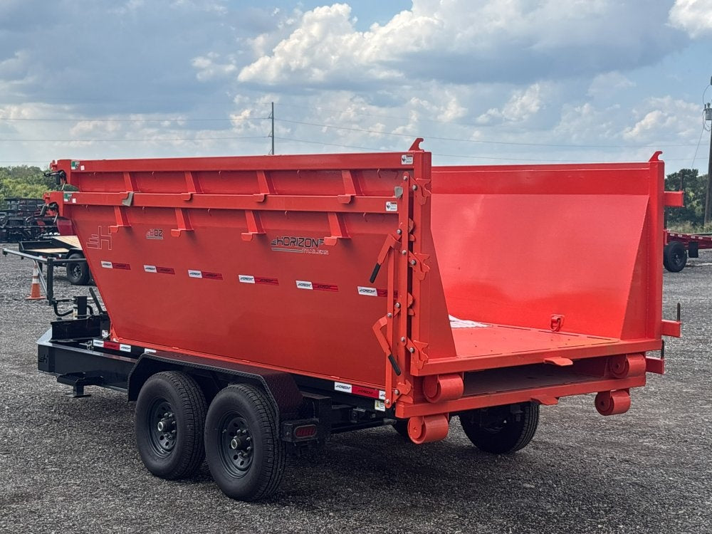 Horizon 14' RDZ BP Roll off Bundle (2) 7k Axles + 2 Bins w/ 4' Walls - Roll Off Packages/14' Bumper Pull - Stryker Dealership Group