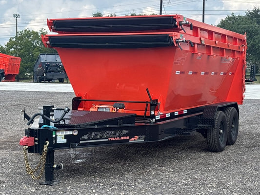 Horizon 14' RDZ BP Roll off Bundle (2) 7k Axles + 2 Bins w/ 4' Walls - Roll Off Packages/14' Bumper Pull - Stryker Dealership Group