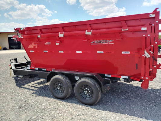 Horizon 14' RDZ BP Roll off Bundle (2) 7k Axles + 2 Bins w/ 4' Walls - Roll Off Packages/14' Bumper Pull - Stryker Dealership Group