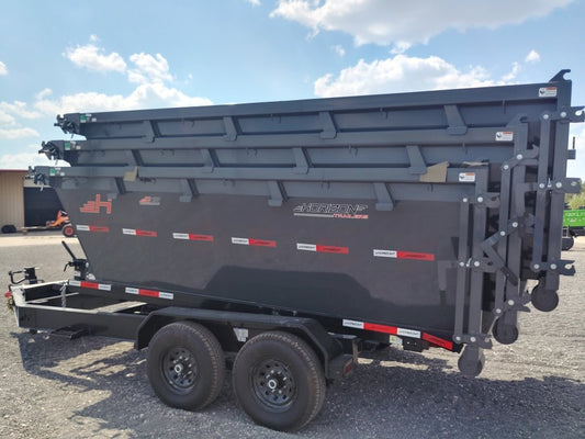 Horizon 14' RDZ BP Roll off Bundle (2) 7k Axles + 3 Bins w/ 4' Walls - Roll Off Packages/14' Bumper Pull - Stryker Dealership Group