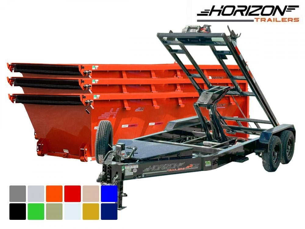 Horizon 14' RDZ BP Roll off Bundle (2) 7k Axles + 3 Bins w/ 4' Walls - Roll Off Packages - Stryker Dealership Group
