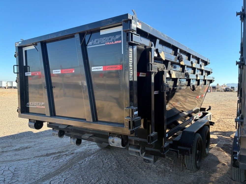 Horizon 14' RDZ BP Roll off Bundle (2) 7k Axles + 3 Bins w/ 4' Walls - Roll Off Packages/RO 14' Bumper Pull - Stryker Dealership Group