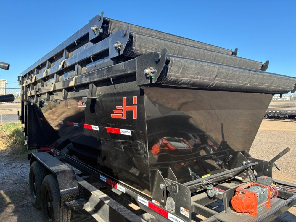 Horizon 14' RDZ BP Roll off Bundle (2) 7k Axles + 3 Bins w/ 4' Walls - Roll Off Packages/RO 14' Bumper Pull - Stryker Dealership Group