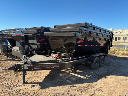 Horizon 14' RDZ BP Roll off Bundle (2) 7k Axles + 3 Bins w/ 4' Walls - Roll Off Packages/RO 14' Bumper Pull - Stryker Dealership Group