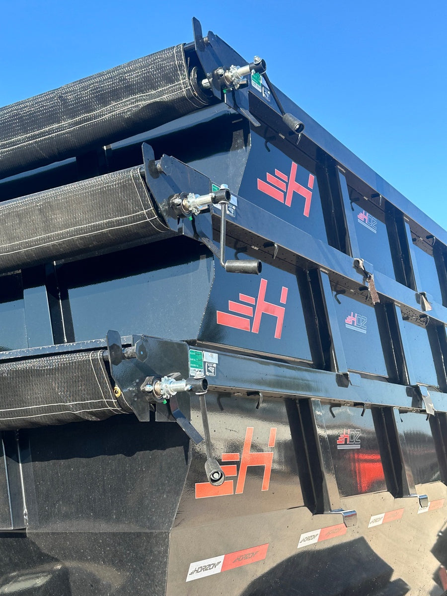 Horizon 14' RDZ BP Roll off Bundle (2) 7k Axles + 3 Bins w/ 4' Walls HZN14BP7K4FTEDZ3BLKAL - Ghost ROP - Stryker Dealership Group