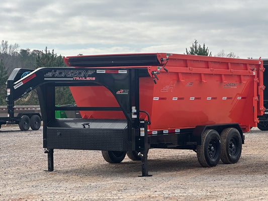 Horizon 14' RDZ GN Roll off Bundle (2) 7k Axles + 2 Bins w/ 4' Walls - Roll Off Packages/RO 14' Gooseneck - Stryker Dealership Group