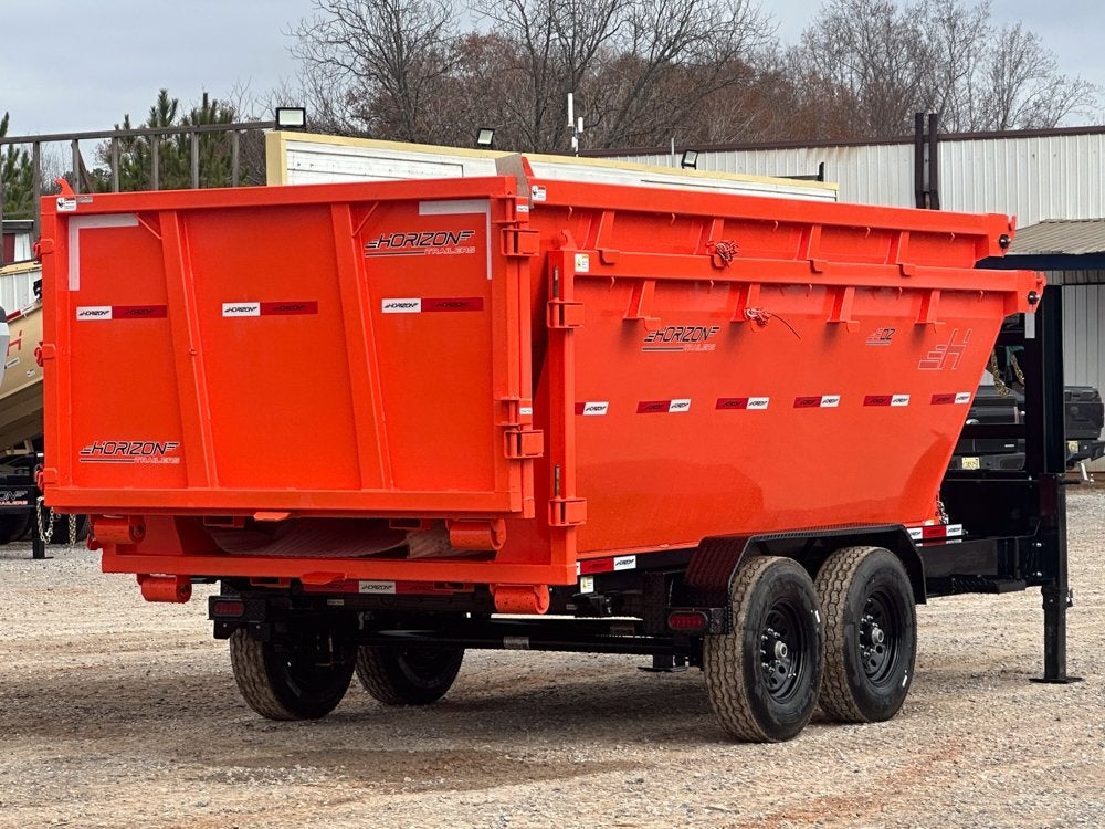 Horizon 14' RDZ GN Roll off Bundle (2) 7k Axles + 2 Bins w/ 4' Walls - Roll Off Packages/RO 14' Gooseneck - Stryker Dealership Group