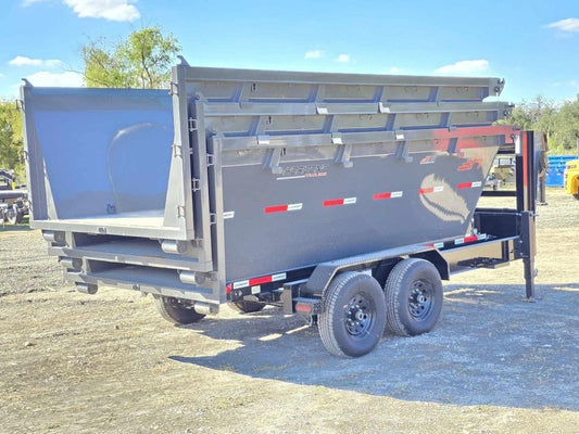 Horizon 14' RDZ GN Roll off Bundle (2) 7k Axles + 3 Bins w/ 4' Walls - Roll Off Packages/RO 14' Gooseneck - Stryker Dealership Group