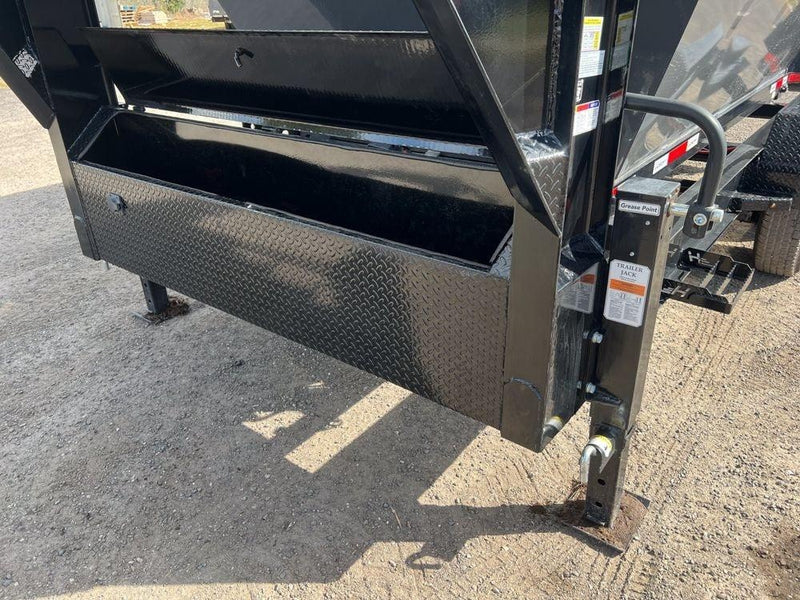 Horizon 14' RDZ GN Roll off Bundle (2) 7k Axles + 3 Bins w/ 4' Walls HZN14GN7K4FTEDZ3GrayAL - Ghost ROP - Stryker Dealership Group