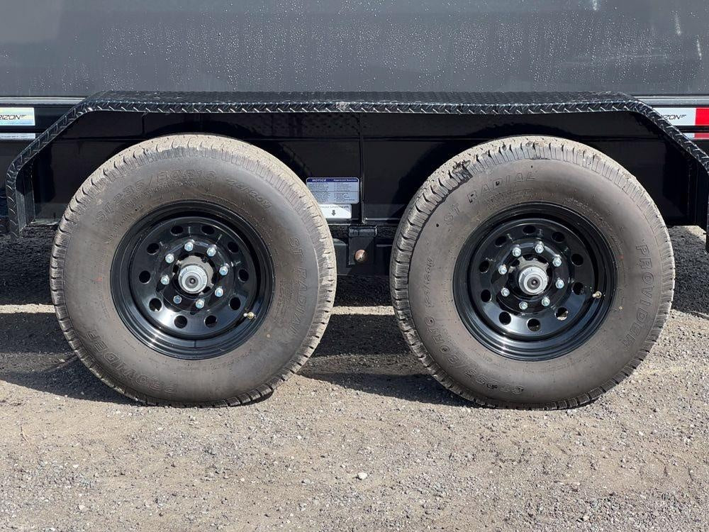 Horizon 14' RDZ GN Roll off Bundle (2) 7k Axles + 3 Bins w/ 4' Walls HZN14GN7K4FTEDZ3GrayFL - Ghost ROP - Stryker Dealership Group