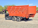 Horizon 14' RDZ GN Roll off Bundle (2) 7k Axles + 3 Bins w/ 4' Walls HZN14GN7K4FTEDZ3ORANGETX - Ghost ROP - Stryker Dealership Group