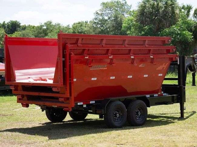 Horizon 14' RDZ GN Roll off Bundle (2) 7k Axles + 3 Bins w/ 4' Walls HZN14GN7K4FTEDZ3REDMI - Ghost ROP - Stryker Dealership Group