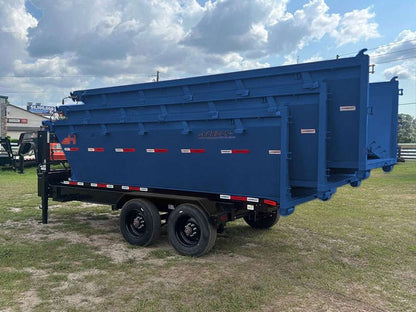 Horizon 16' HRD GN Roll off Bundle (2) 10k Axles + 3 Bins w/ 4' Walls HZN16GN10K4FTEDZ3BLUEAL - Ghost ROP - Stryker Dealership Group