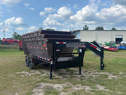 Horizon 16' HRD GN Roll off Bundle (2) 10k Axles + 3 Bins w/ 4' Walls HZN16GN10K4FTEDZ3GRAYAL - Ghost ROP - Stryker Dealership Group