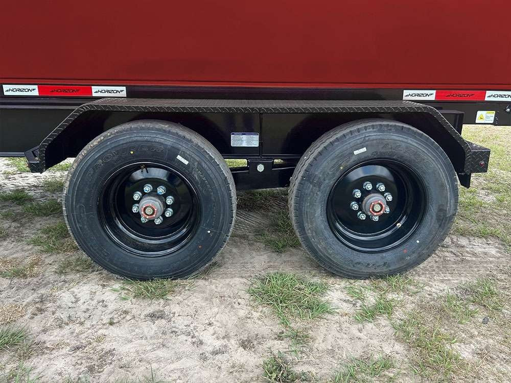 Horizon 16' HRD GN Roll off Bundle (2) 10k Axles + 3 Bins w/ 4' Walls HZN16GN10K4FTEDZ3REDAL - Ghost ROP - Stryker Dealership Group