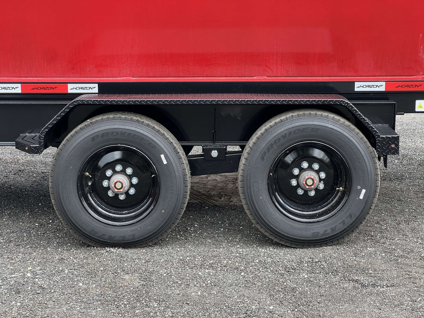 Horizon 16' HRD GN Roll off Bundle (2) 10k Axles + 3 Bins w/ 6' Walls HZN16GN10K6FTEDZ3REDTX - Ghost ROP - Stryker Dealership Group