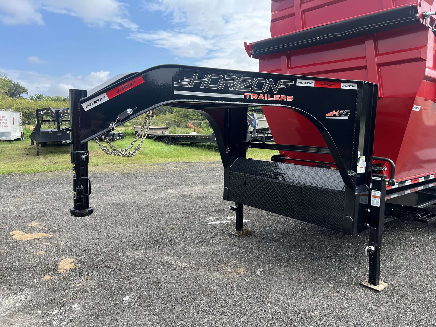 Horizon 16' HRD GN Roll off Bundle (2) 10k Axles + 3 Bins w/ 6' Walls HZN16GN10K6FTEDZ3REDTX - Ghost ROP - Stryker Dealership Group