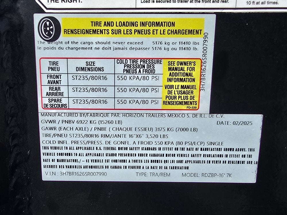Horizon 16' RDZ BP Roll Off Base (2) 7k Axles - Roll Off Base Trailer/RO 16' Bumper Pull - Stryker Dealership Group