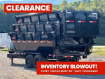 Horizon 16' RDZ BP Roll off Bundle (2) 7k Axles + 3 Bins w/ 4' Walls - Roll Off Packages - RO 16' Bumper Pull - Stryker Dealership Group