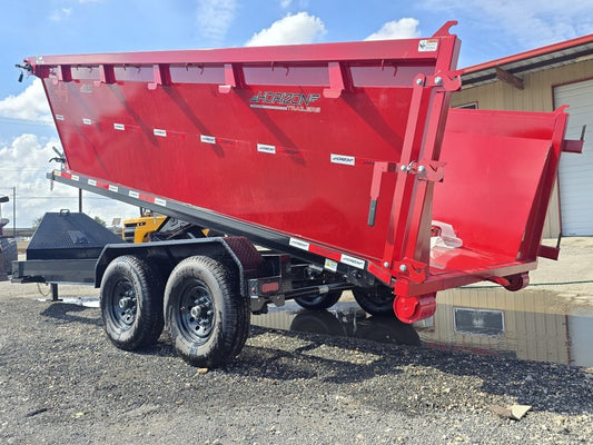 Horizon 16' RDZ BP Roll off Bundle (2) 7k Axles + 1 Bin w/ 4' Walls - Roll Off Packages/RO 16' Bumper Pull - Stryker Dealership Group