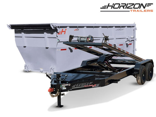 Horizon 16' RDZ BP Roll off Bundle (2) 7k Axles + 1 Bin w/ 6' Walls - Roll Off Packages/RO 16' Bumper Pull - Stryker Dealership Group