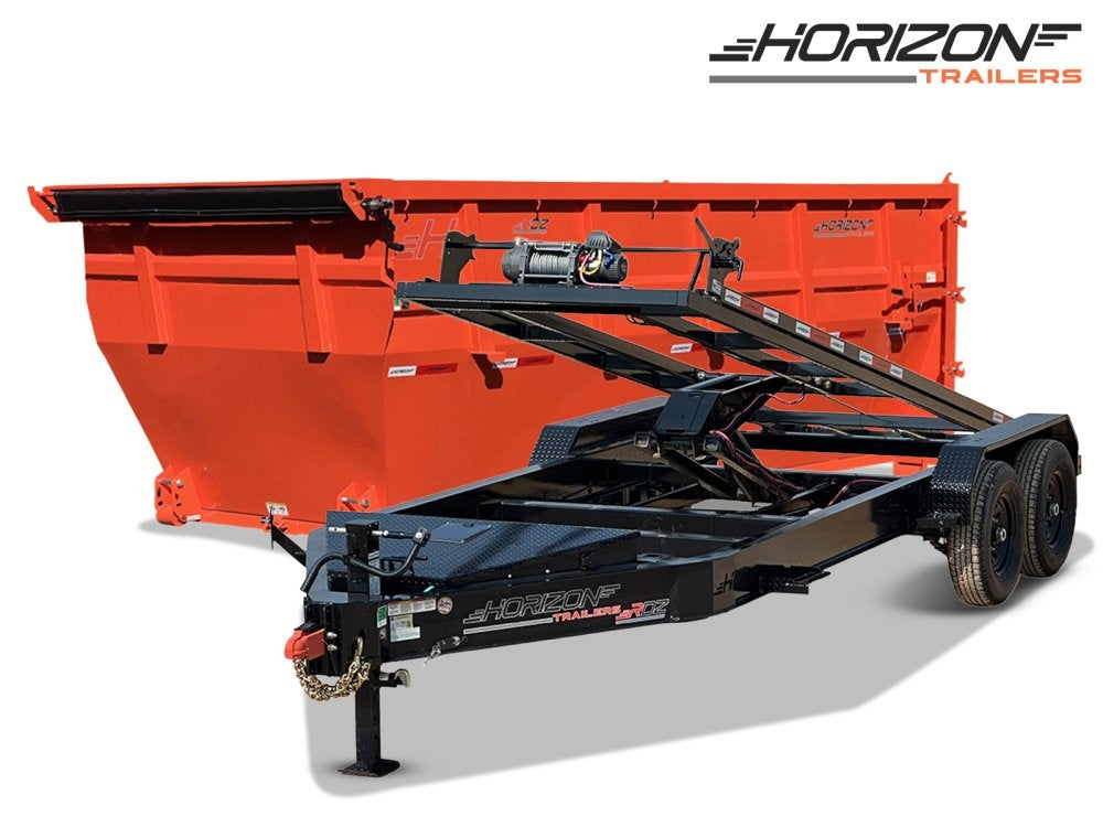 Horizon 16' RDZ BP Roll off Bundle (2) 7k Axles + 1 Bin w/ 6' Walls - Roll Off Packages/RO 16' Bumper Pull - Stryker Dealership Group