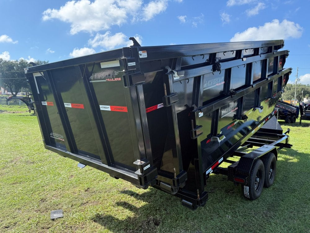 Horizon 16' RDZ BP Roll off Bundle (2) 7k Axles + 3 Bins w/ 4' Walls - Roll Off Packages/16' Bumper Pull - Stryker Dealership Group