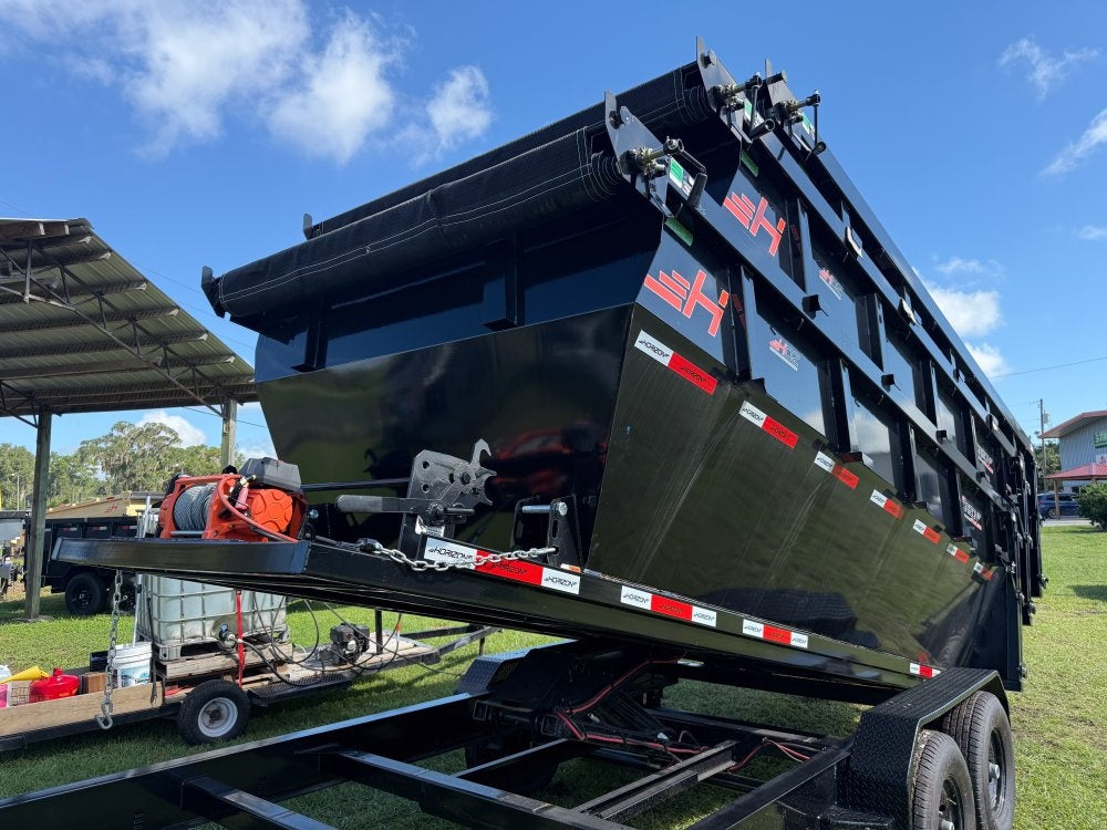Horizon 16' RDZ BP Roll off Bundle (2) 7k Axles + 3 Bins w/ 4' Walls - Roll Off Packages/16' Bumper Pull - Stryker Dealership Group