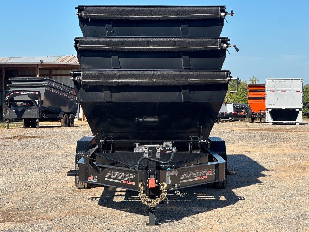 Horizon 16' RDZ BP Roll off Bundle (2) 7k Axles + 3 Bins w/ 4' Walls - Roll Off Packages/16' Bumper Pull - Stryker Dealership Group