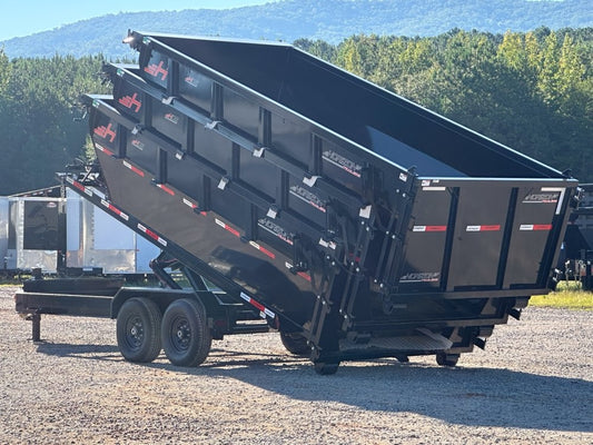 Horizon 16' RDZ BP Roll off Bundle (2) 7k Axles + 3 Bins w/ 4' Walls - Roll Off Packages/RO 16' Bumper Pull - Stryker Dealership Group