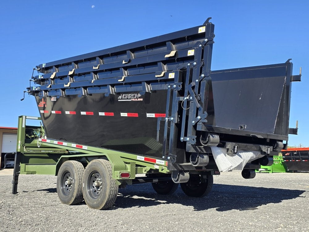 Horizon 16' RDZ GN Roll off Bundle (2) 7k Axles + 3 Bins w/ 4' Walls - Roll Off Packages/RO 16' Gooseneck - Stryker Dealership Group