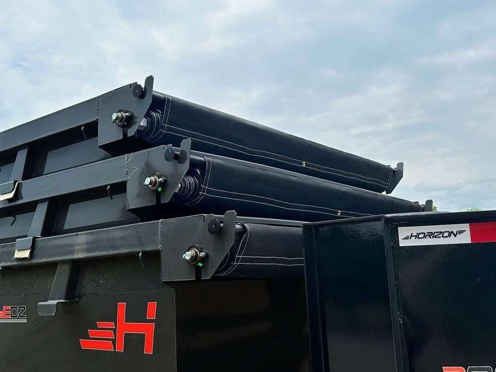 Horizon 16' RDZ GN Roll off Bundle (2) 7k Axles + 3 Bins w/ 4' Walls HZN16GN7K4FTEDZ3BLKAL - Ghost ROP - Stryker Dealership Group