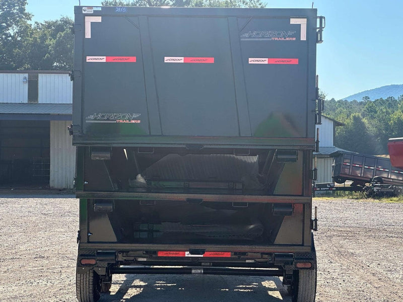 Horizon 16' RDZ GN Roll off Bundle (2) 7k Axles + 3 Bins w/ 4' Walls HZN16GN7K4FTEDZ3BLKTX - Ghost ROP - Stryker Dealership Group