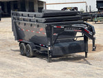 Horizon 16' RDZ GN Roll off Bundle (2) 7k Axles + 3 Bins w/ 4' Walls HZN16GN7K4FTEDZ3GrayAL - Ghost ROP - Stryker Dealership Group