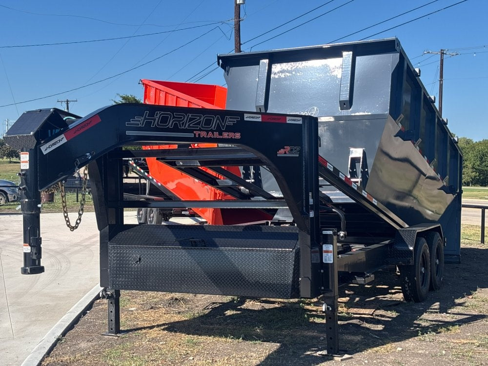 Horizon 16' RDZ GN Roll off Bundle (2) 7k Axles + 3 Bins w/ 6' Walls - Roll Off Packages/RO 16' Gooseneck - Stryker Dealership Group