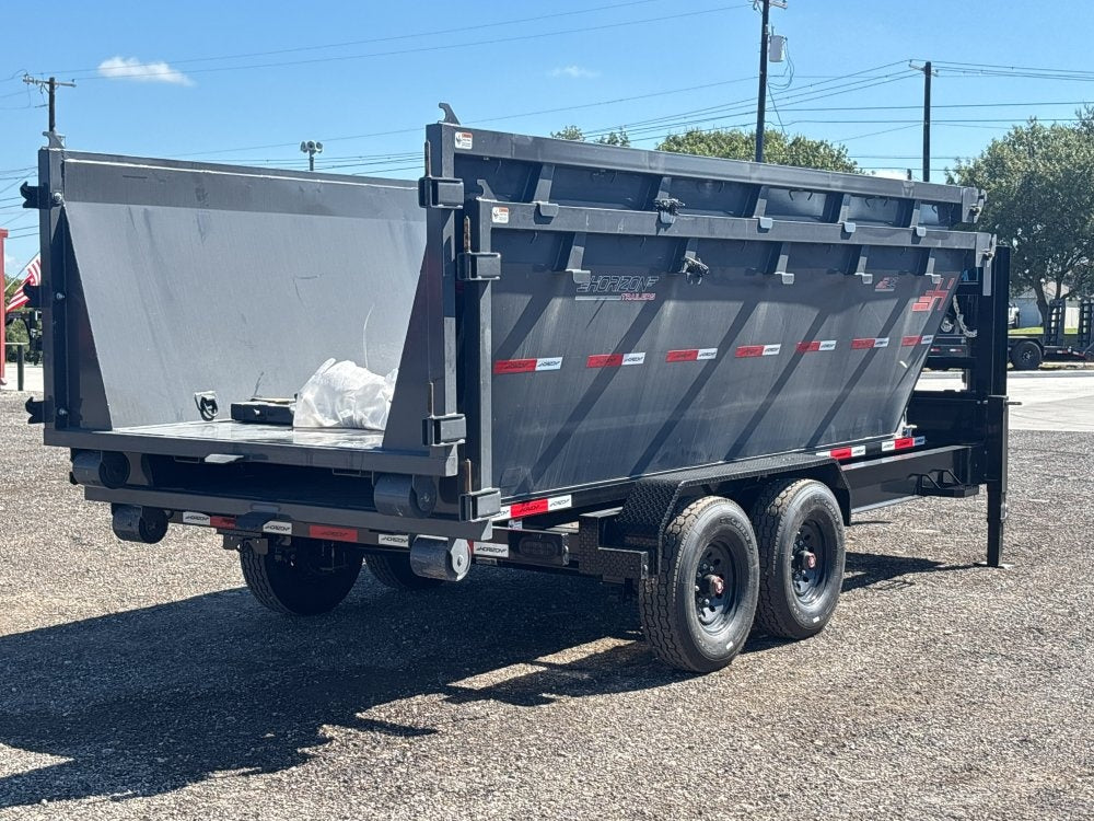 Horizon 16' RDZ GN Roll off Bundle (2) 8k Axles + 2 Bins w/ 4' Walls - Roll Off Packages/16' Gooseneck - Stryker Dealership Group