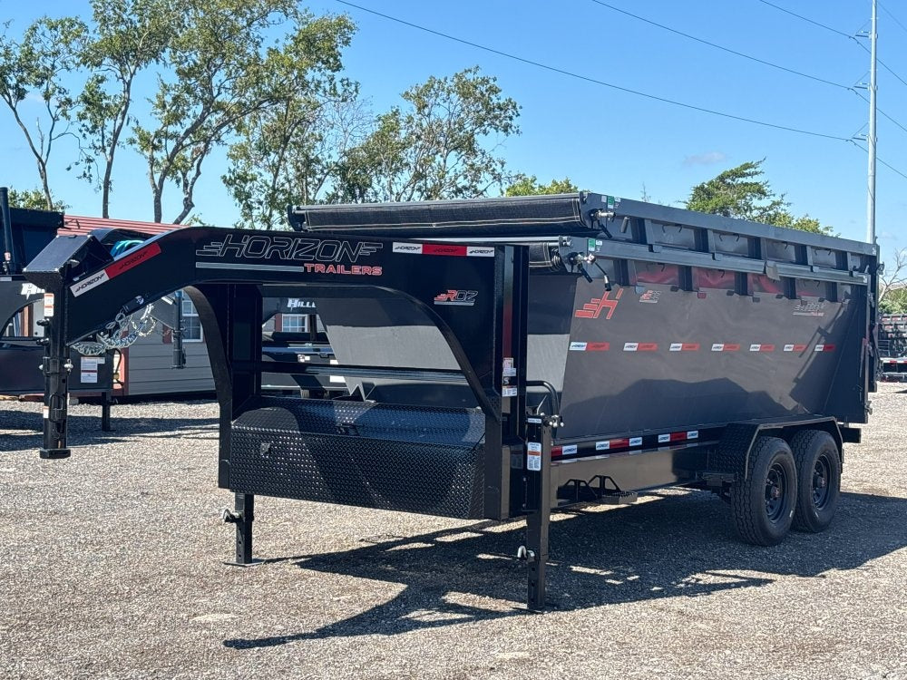 Horizon 16' RDZ GN Roll off Bundle (2) 8k Axles + 2 Bins w/ 4' Walls - Roll Off Packages/16' Gooseneck - Stryker Dealership Group