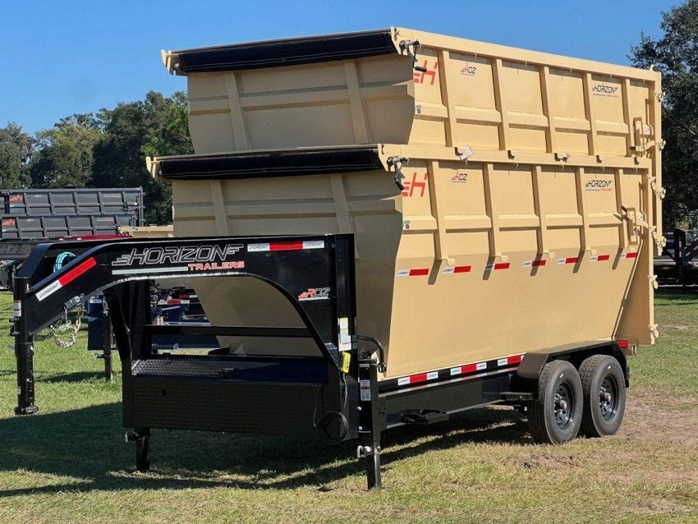 Horizon 16' RDZ GN Roll off Bundle (2) 8k Axles + 2 Bins w/ 6' Walls - Roll Off Packages - Stryker Dealership Group