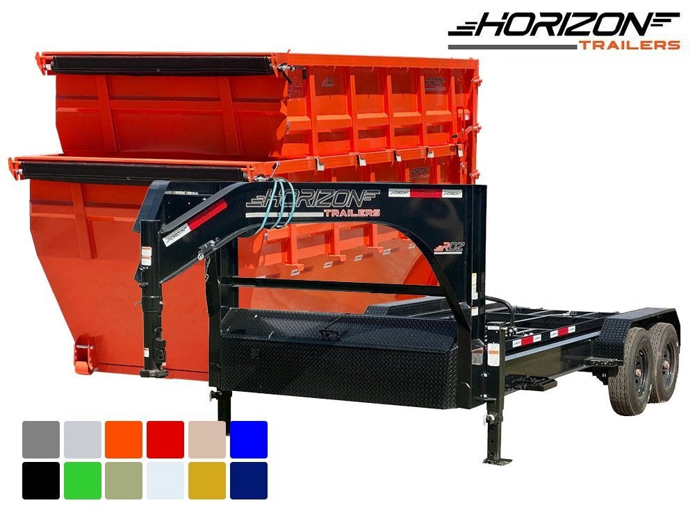 Horizon 16' RDZ GN Roll off Bundle (2) 8k Axles + 2 Bins w/ 6' Walls - Roll Off Packages - Stryker Dealership Group