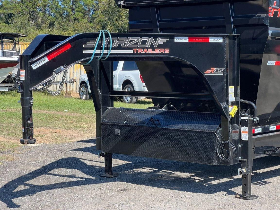 Horizon 16' RDZ GN Roll off Bundle (2) 8k Axles + 2 Bins w/ 6' Walls HZN16GN8K6FTEDZ3BLKAL - Ghost ROP - Stryker Dealership Group