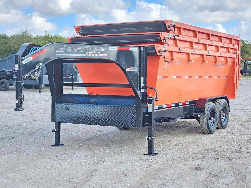 Horizon 16' RDZ GN Roll off Bundle (2) 8k Axles + 3 Bins w/ 4' Walls - Roll Off Packages - Stryker Dealership Group