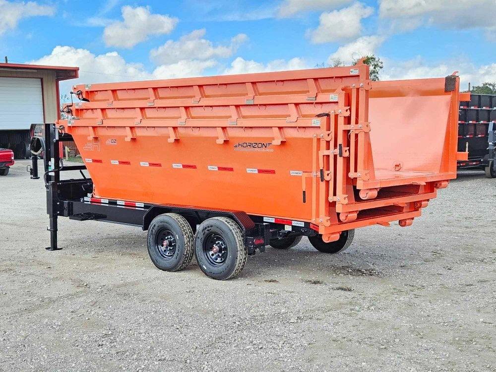 Horizon 16' RDZ GN Roll off Bundle (2) 8k Axles + 3 Bins w/ 4' Walls - Roll Off Packages/16' Gooseneck - Stryker Dealership Group