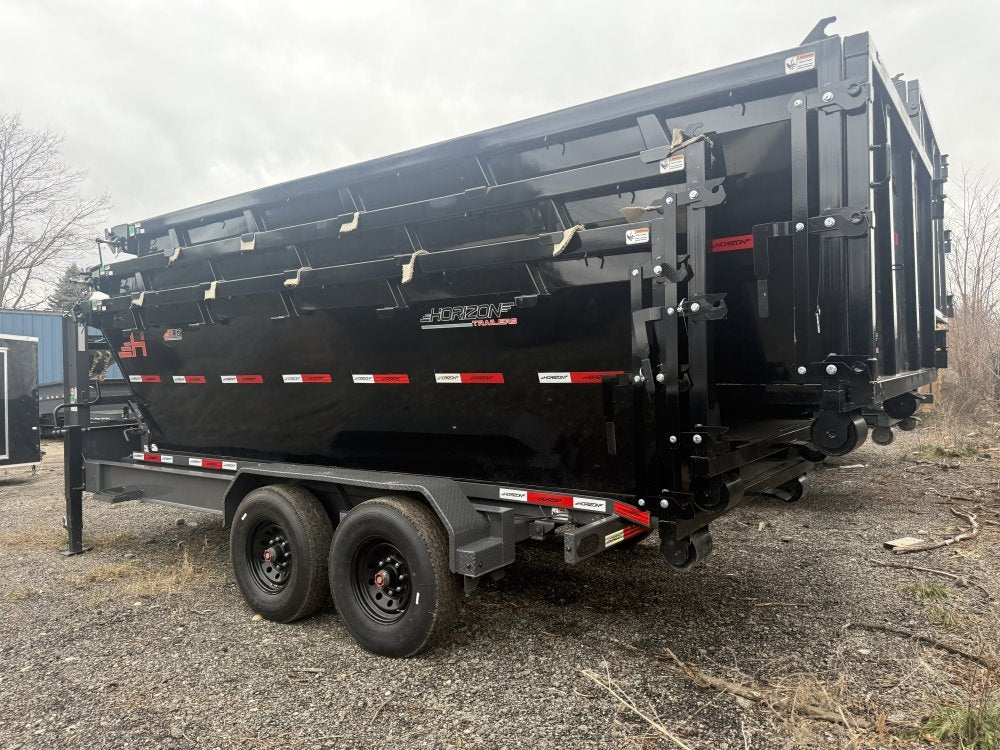 Horizon 16' RDZ GN Roll off Bundle (2) 8k Axles + 3 Bins w/ 4' Walls - Roll Off Packages/RO 16' Gooseneck - Stryker Dealership Group