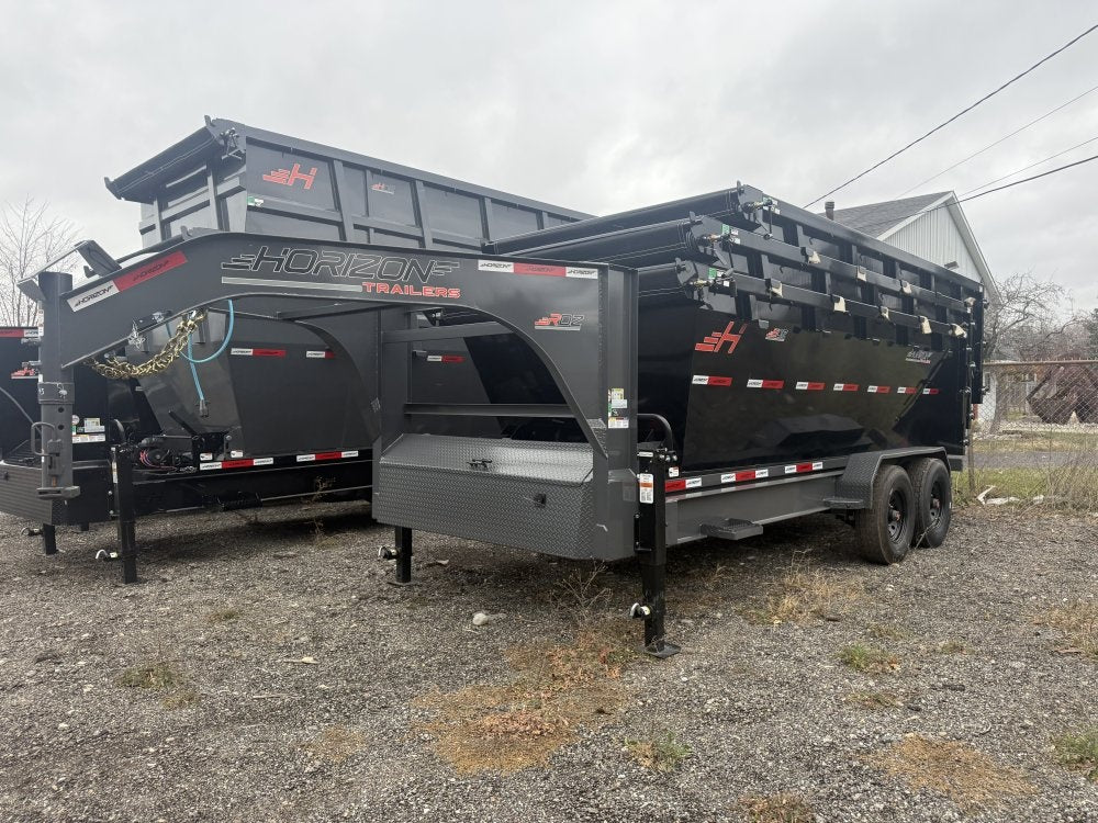 Horizon 16' RDZ GN Roll off Bundle (2) 8k Axles + 3 Bins w/ 4' Walls - Roll Off Packages/RO 16' Gooseneck - Stryker Dealership Group