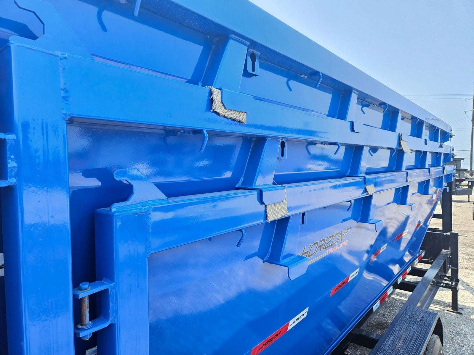 Horizon 16' RDZ GN Roll off Bundle (2) 8k Axles + 3 Bins w/ 4' Walls HZN16GN8K4FTEDZ3BLUETX - Ghost ROP - Stryker Dealership Group