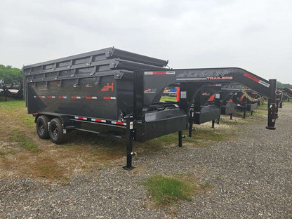 Horizon 16' RDZ GN Roll off Bundle (2) 8k Axles + 3 Bins w/ 4' Walls HZN16GN8K4FTEDZ3GRAYFL - Ghost ROP - Stryker Dealership Group