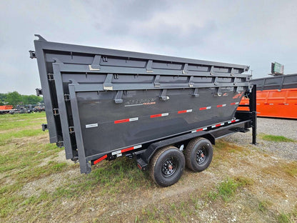 Horizon 16' RDZ GN Roll off Bundle (2) 8k Axles + 3 Bins w/ 4' Walls HZN16GN8K4FTEDZ3GRAYFL - Ghost ROP - Stryker Dealership Group