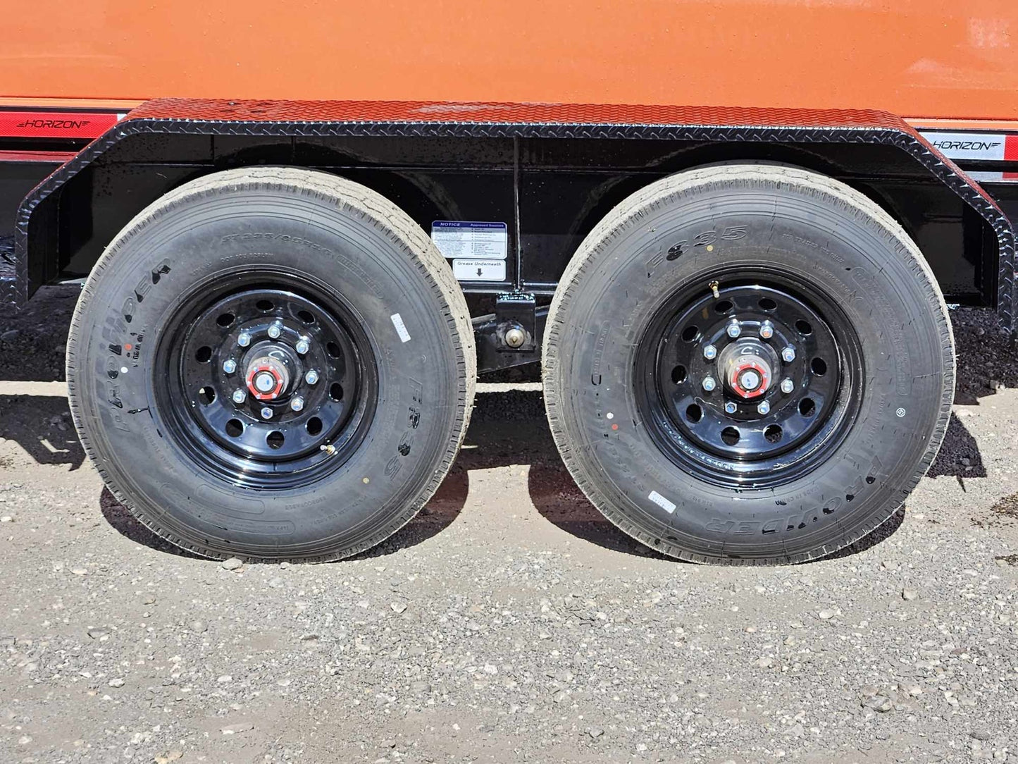 Horizon 16' RDZ GN Roll off Bundle (2) 8k Axles + 3 Bins w/ 4' Walls HZN16GN8K4FTEDZ3ORANGETX - Ghost ROP - Stryker Dealership Group