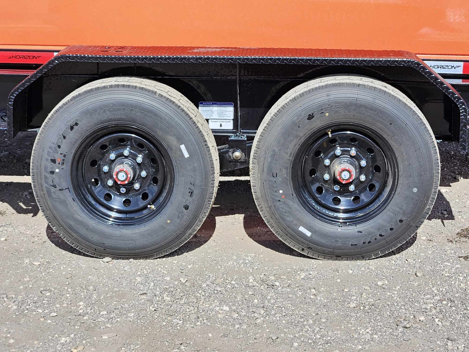 Horizon 16' RDZ GN Roll off Bundle (2) 8k Axles + 3 Bins w/ 4' Walls HZN16GN8K4FTEDZ3ORANGETX - Ghost ROP - Stryker Dealership Group