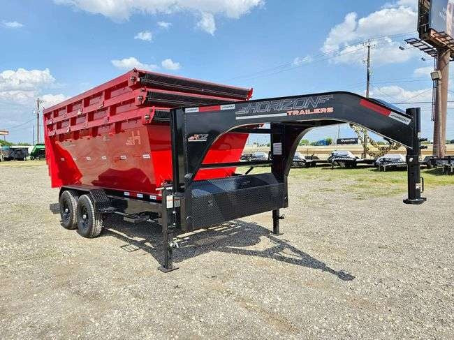 Horizon 16' RDZ GN Roll off Bundle (2) 8k Axles + 3 Bins w/ 4' Walls HZN16GN8K4FTEDZ3REDMI - Ghost ROP - Stryker Dealership Group